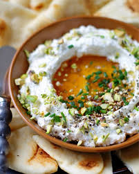 Appetizers: Whipped Feta Spread with Chili Oil + Pistachios with Sliced Bread