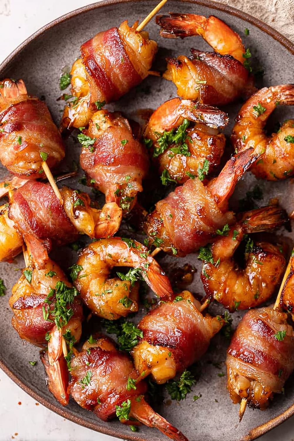 Appetizers: Bacon Wrapped Shrimp with Hot Honey (GF & DF)
