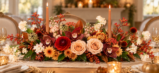 A Little Décor: Golden Magnolia Centerpiece