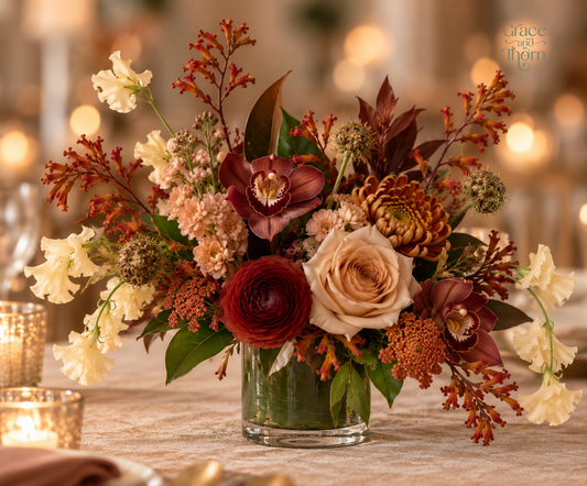 A Little Décor: Harvest Spice Floral Arrangement