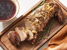 Entrées: Dijon Crusted Pork Tenderloin