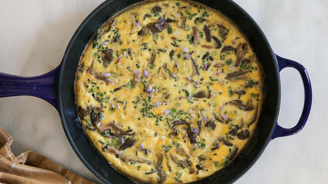 Breakfast: Mushroom, Spinach, Swiss Cheese + Egg Frittata (GF)