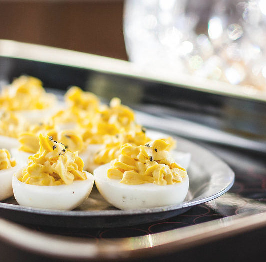 Appetizers: Truffle Deviled Eggs (gf)